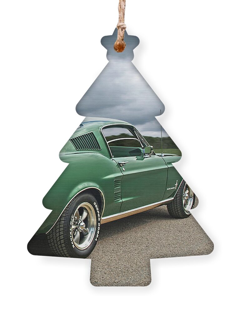 Mustang Ornament featuring the photograph 67 Mustang Fastback by Gill Billington