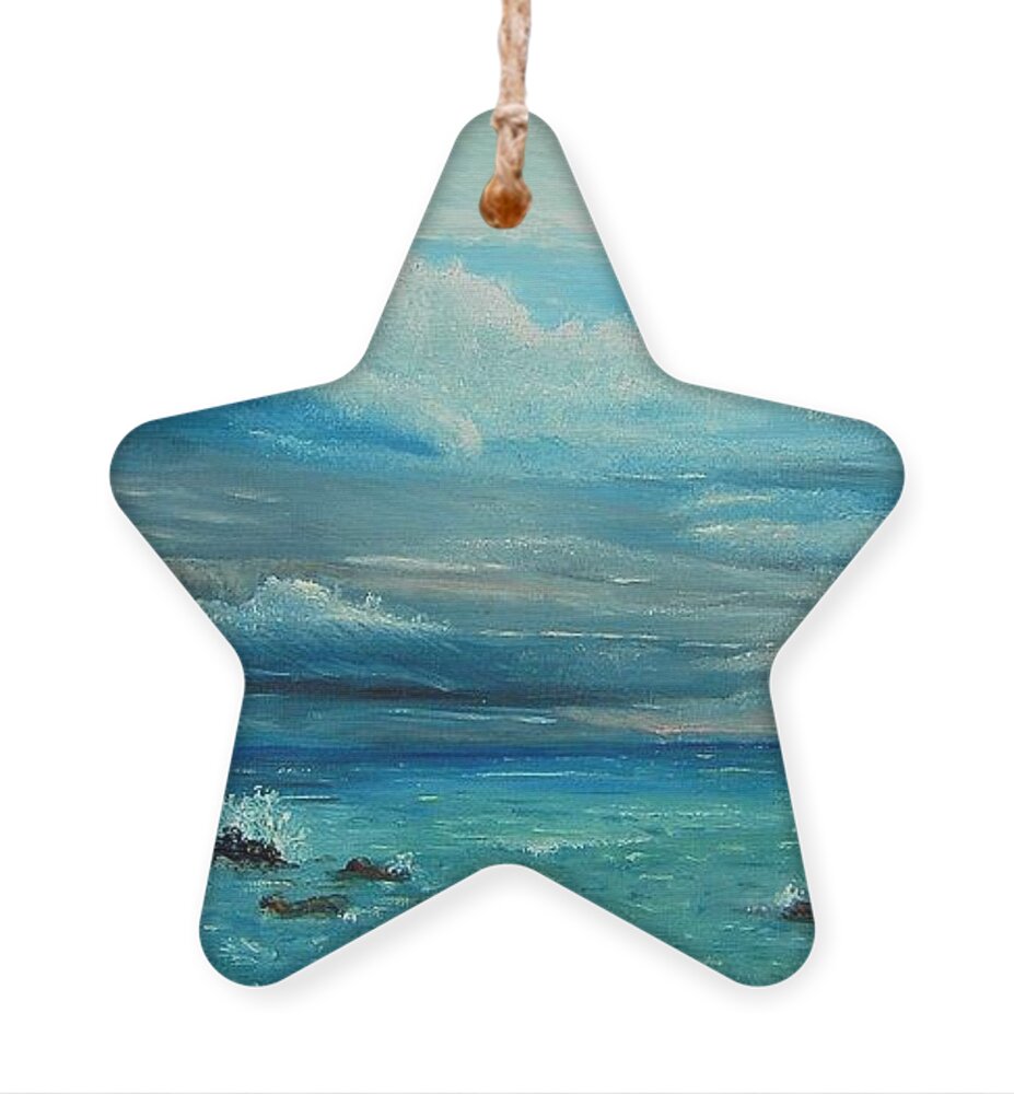  Ornament featuring the painting A Break in the Storm by Daniel W Green