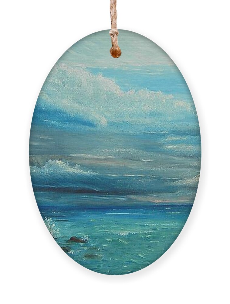  Ornament featuring the painting A Break in the Storm by Daniel W Green
