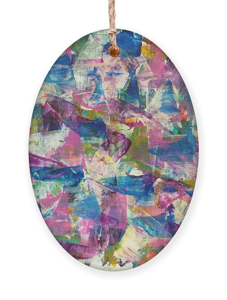 Abstract Ornament featuring the painting A Dog's Life by Amelie Simmons