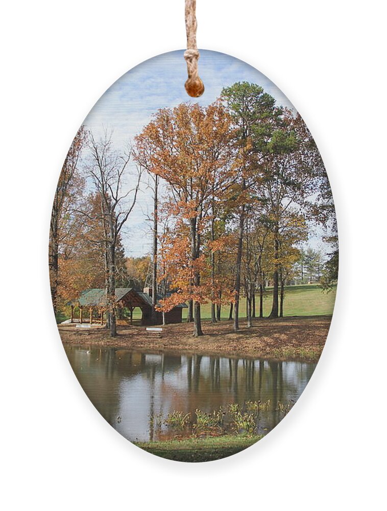 Pond Ornament featuring the photograph A Peaceful Spot by Allen Nice-Webb