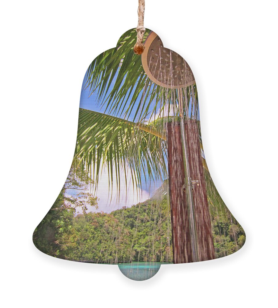 Palau Ornament featuring the photograph A Perfect Shower by Becqi Sherman
