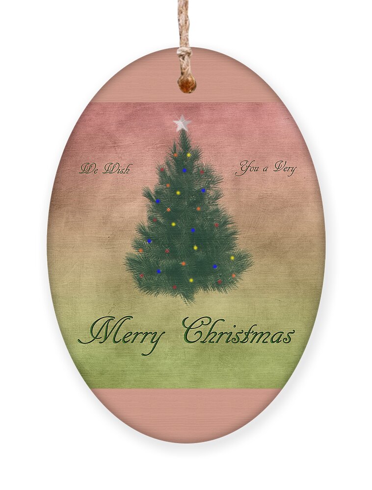 Christmas Ornament featuring the digital art A Very Merry Christmas by Judy Hall-Folde
