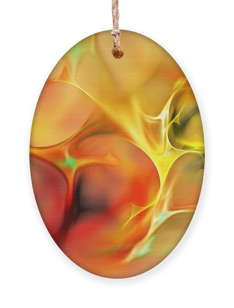 Abstract Ornament featuring the digital art Abstract 061410A by David Lane