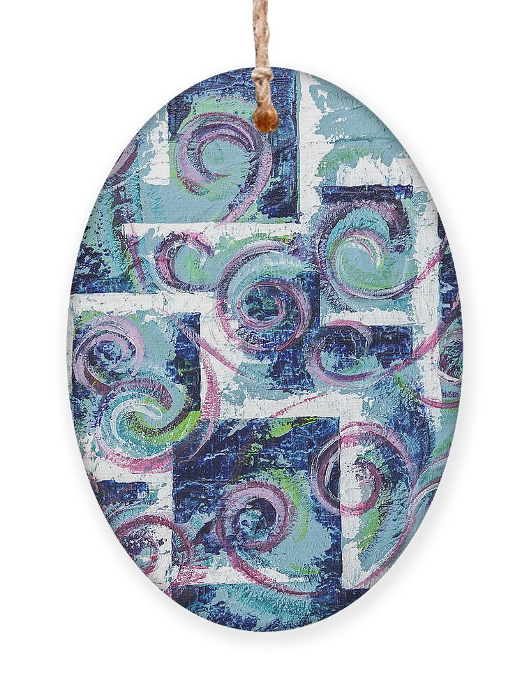 Abstract Ornament featuring the painting Abstract Background by Ariadna De Raadt