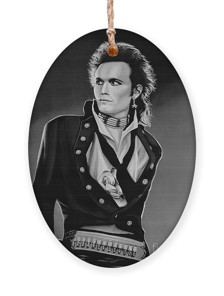 Adam Ant Ornament featuring the painting Adam Ant Painting by Paul Meijering