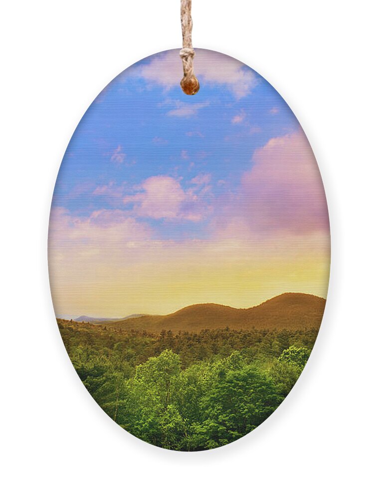 Adirondack Mountains Ornament featuring the photograph Adirondack Mountain Sunset by Christina Rollo