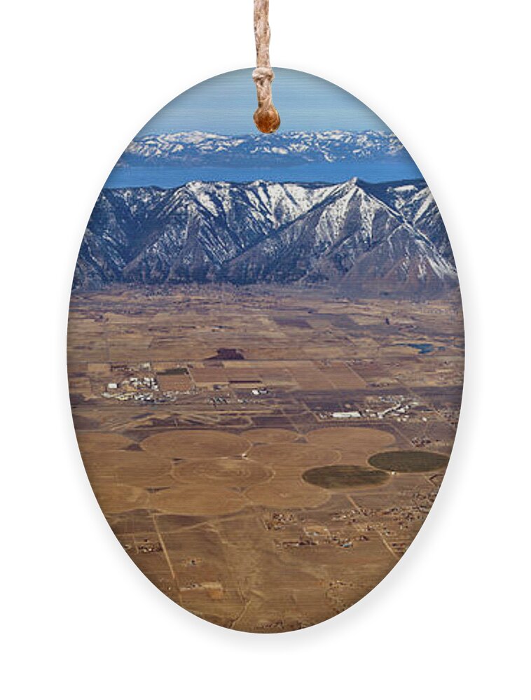  Ornament featuring the photograph Aerial of Carson Valley by John T Humphrey
