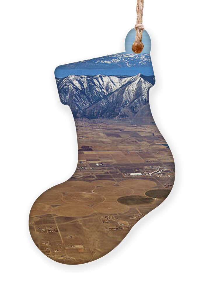Aerial View Ornament featuring the photograph Aerial of Carson Valley by John T Humphrey