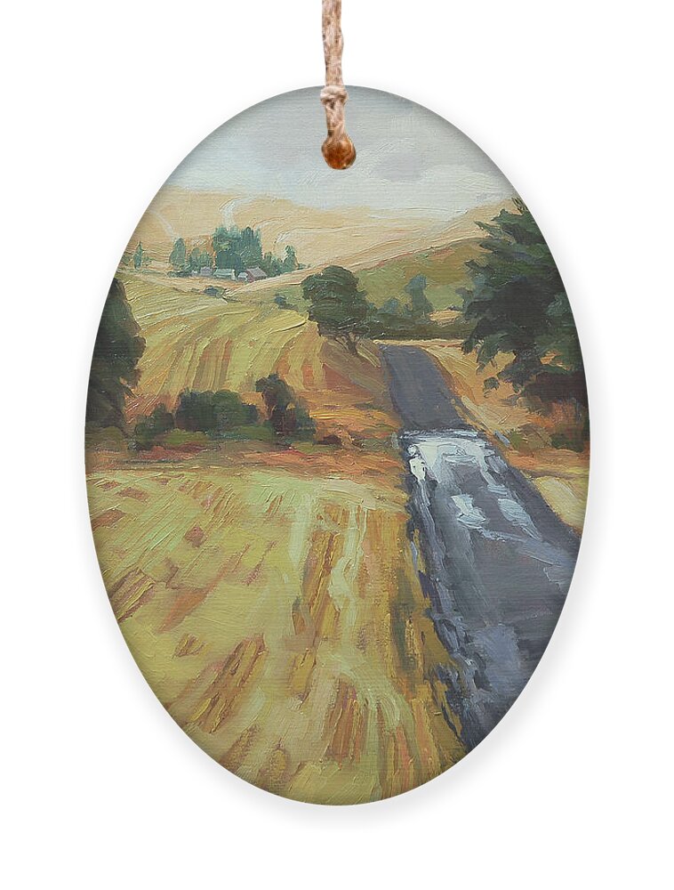 Country Ornament featuring the painting After the Harvest Rain by Steve Henderson