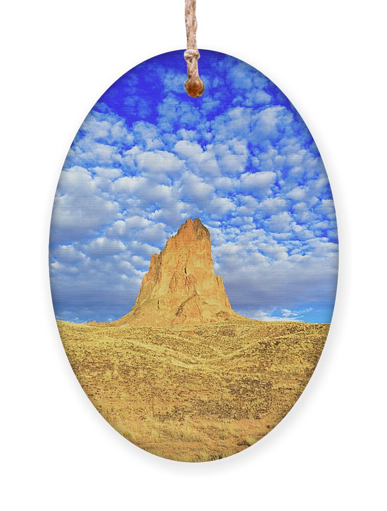 Agathla Peak Ornament featuring the photograph Agathla Peak Clouds by Raul Rodriguez