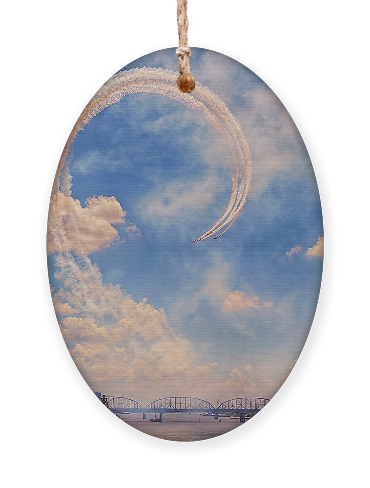 Aeroshell Ornament featuring the photograph Airshow at the Lou by Susan Rissi Tregoning