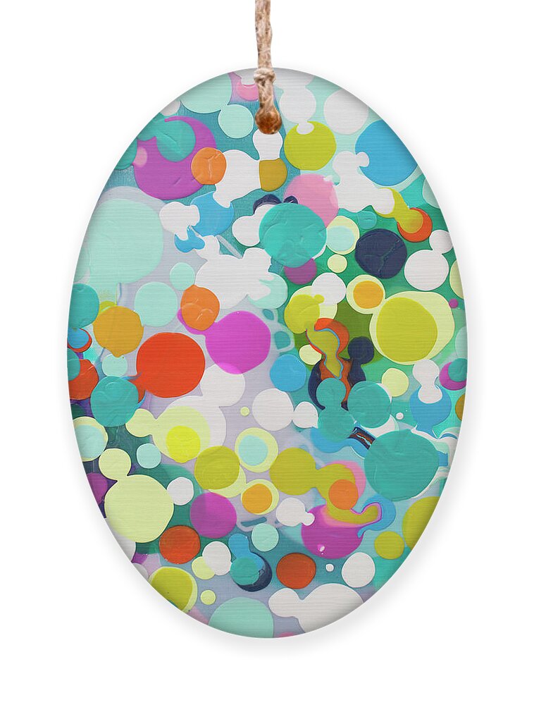 Abstract Ornament featuring the painting All in the Timing by Claire Desjardins