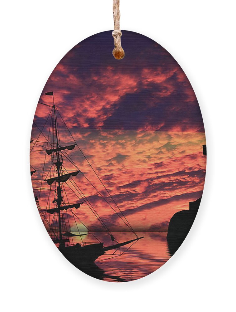 Pirate Ship Ornament featuring the photograph Almost Home by Shane Bechler