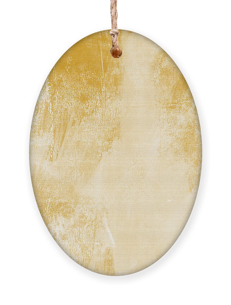 Abstract Ornament featuring the painting Amber Waves by Linda Woods