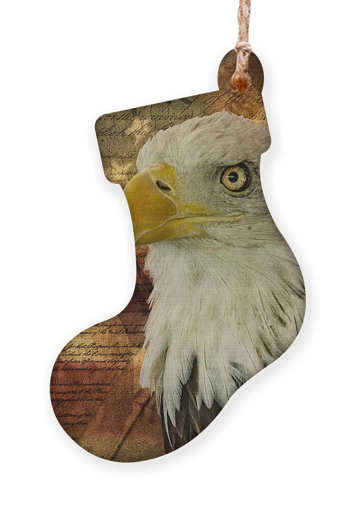 American Bald Eagle Ornament featuring the photograph American Icons by Susan Candelario
