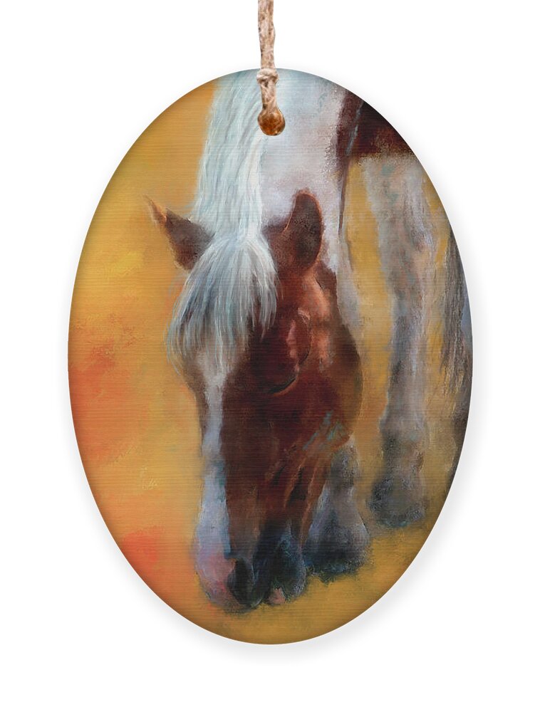 Horse Ornament featuring the painting Amethyst by Colleen Taylor