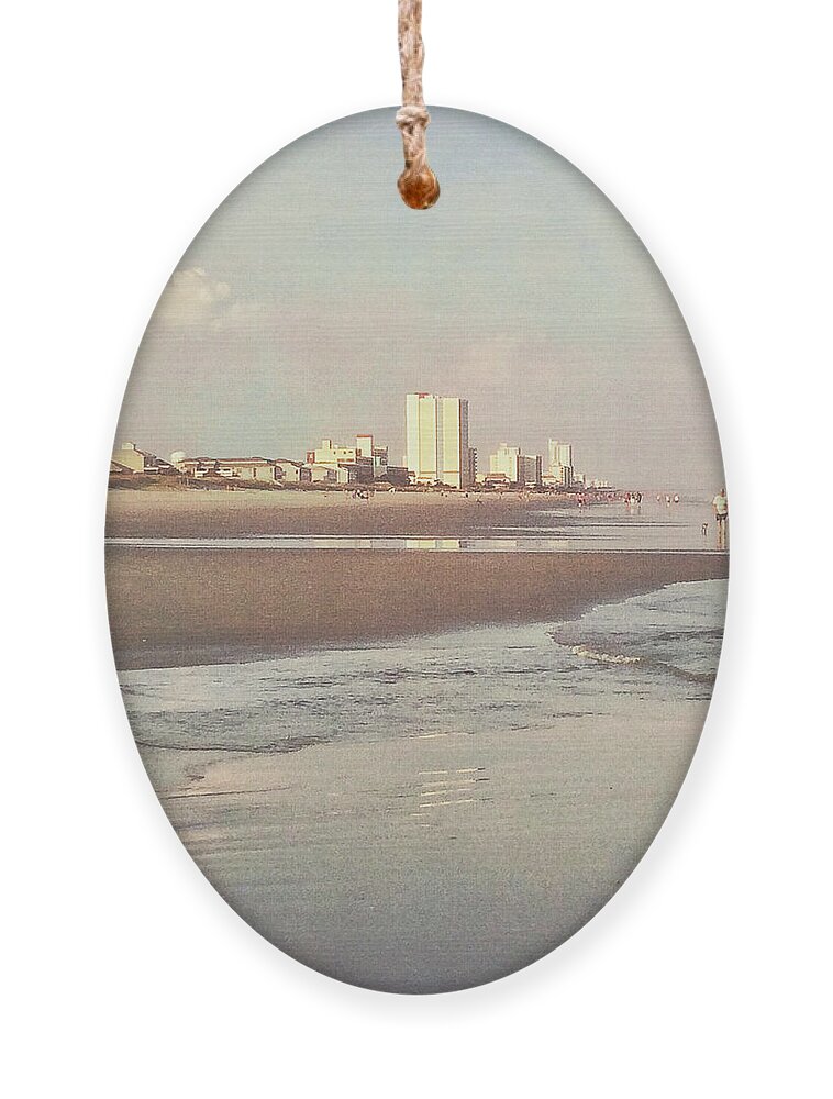 Photograph Ornament featuring the photograph An Evening Walking the Grand Strand by Melissa D Johnston