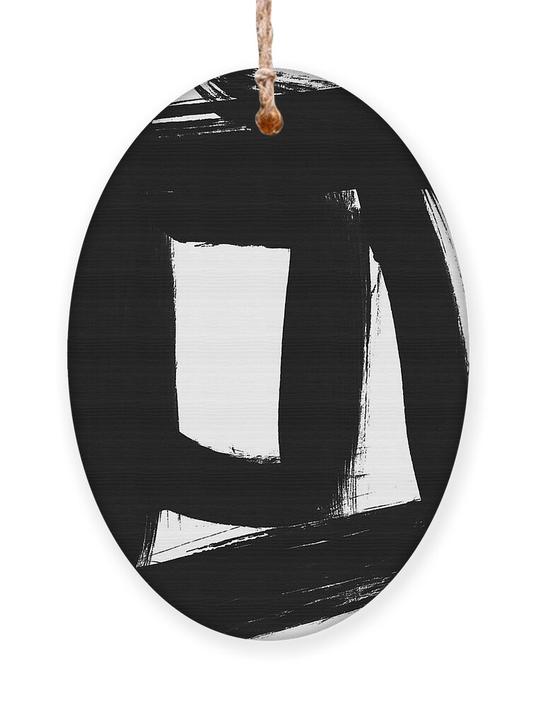 Black Ornament featuring the painting An Open Window- Art by Linda Woods by Linda Woods