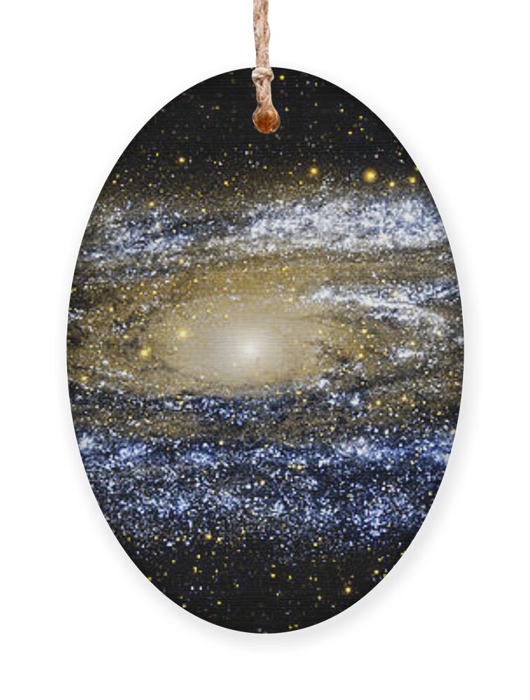 Andromeda Galaxy Ornament featuring the photograph Andromeda Galaxy enhanced by Weston Westmoreland