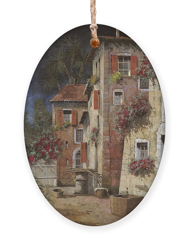 Night Ornament featuring the painting Angolo Buio by Guido Borelli