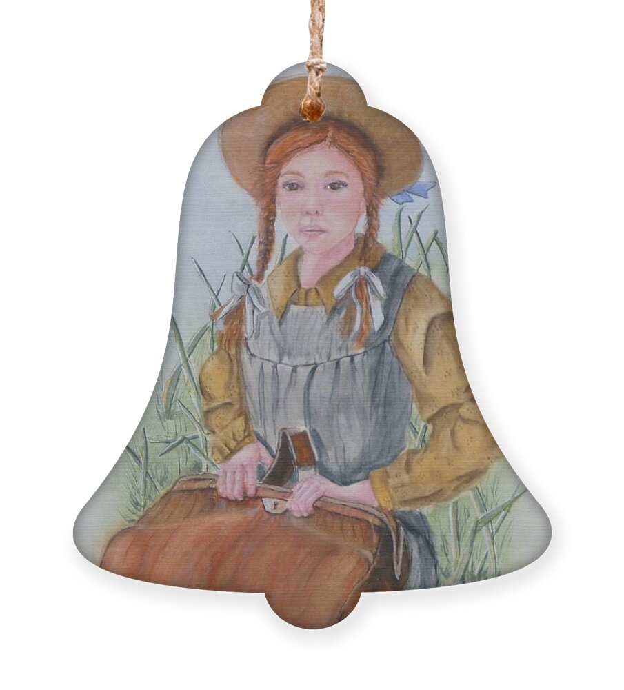 Anne Of Green Gables Ornament featuring the painting Anne of Green Gables by Kelly Mills