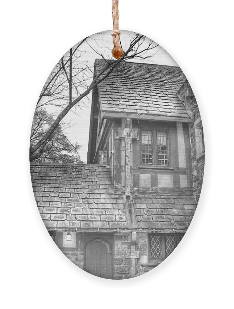 Ringwood Ornament featuring the photograph Annex at Ringwood Manor with Tree by Christopher Lotito