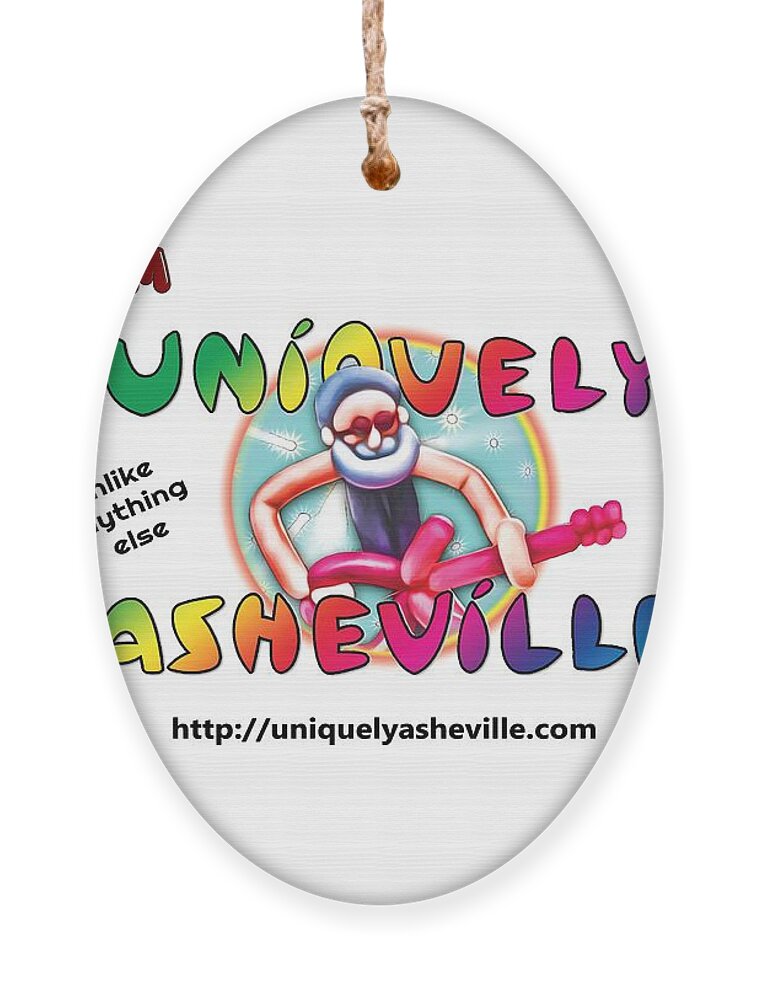 Uniquely Asheville Ornament featuring the digital art Are You Uniquely Asheville by John Haldane
