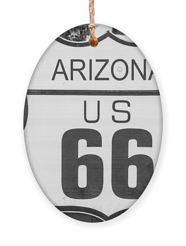 Route 66 Ornament featuring the photograph Arizona Route 66 Sign by Anthony Sacco