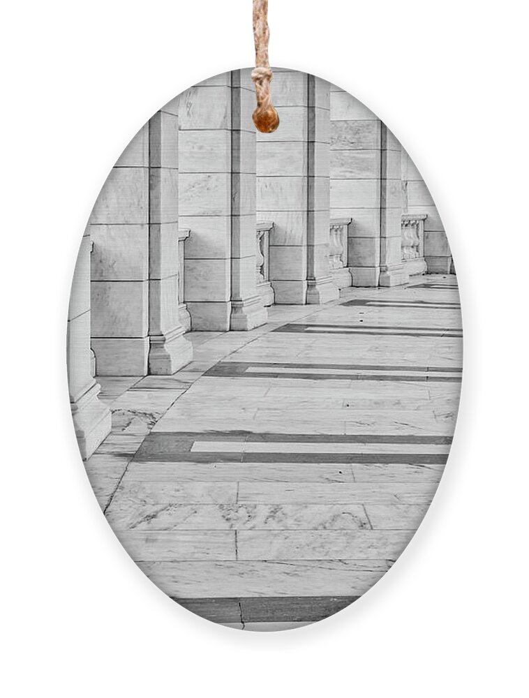 Arlington Amphitheater Ornament featuring the photograph Arlington Amphitheater Arches And Columns II by Susan Candelario