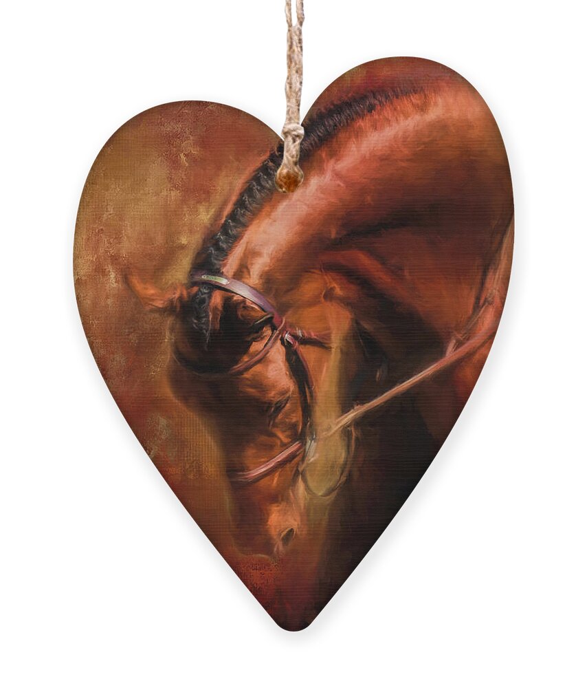 Jai Johnson Ornament featuring the painting Around The First Turn Equestrian Art by Jai Johnson