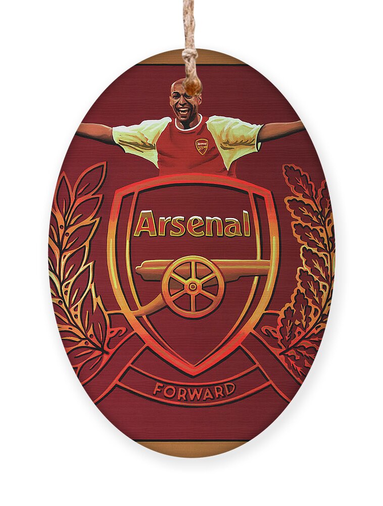 Arsenal Ornament featuring the painting Arsenal London Painting by Paul Meijering