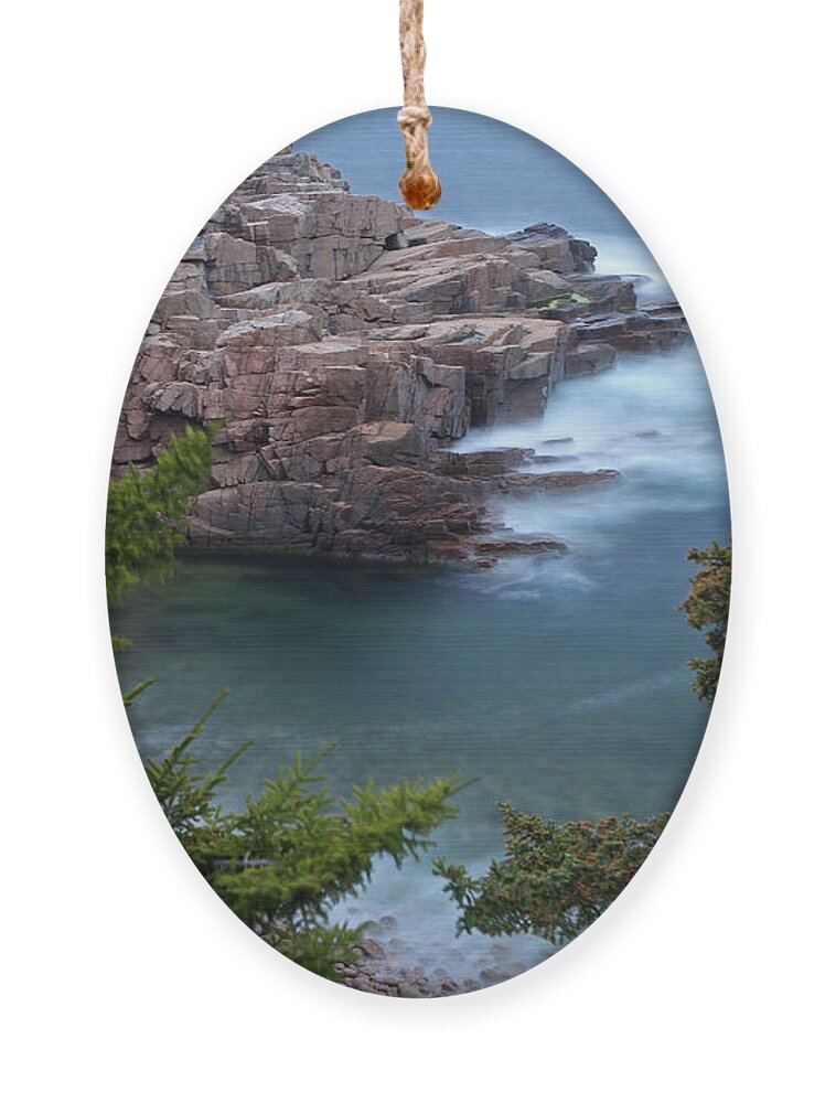 Monument Cove Ornament featuring the photograph Atop of Maine Acadia National Park Monument Cove by Juergen Roth