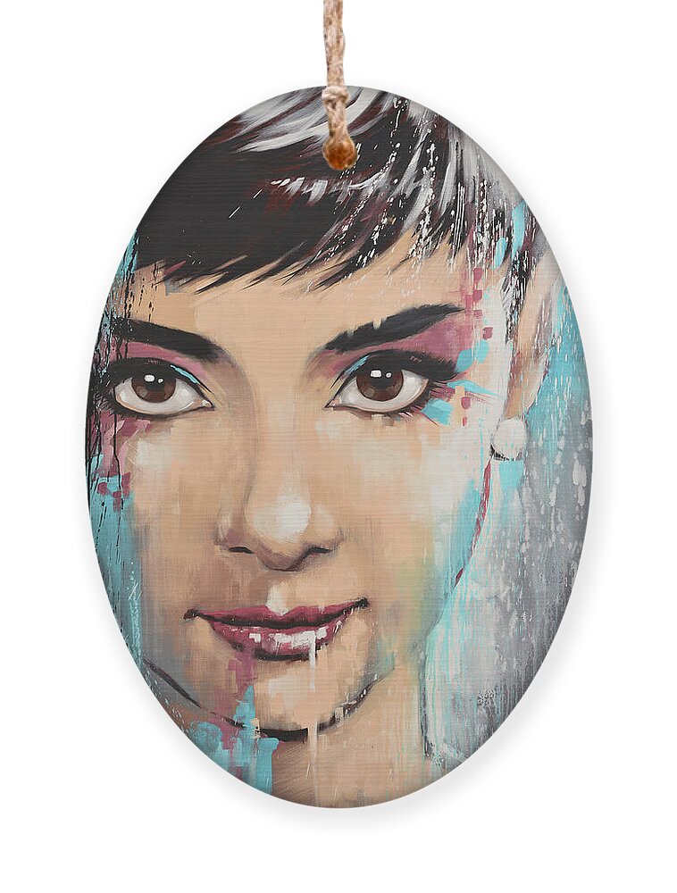 Audrey Ornament featuring the painting Audrey by Glenn Pollard