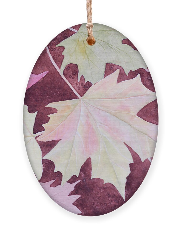 Autumn Ornament featuring the painting Autumn Leaves by Laurel Best