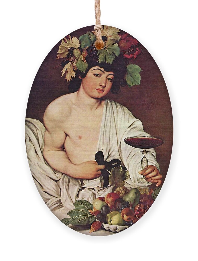 Bacchus Ornament featuring the painting Bacchus by Michelangelo Caravaggio