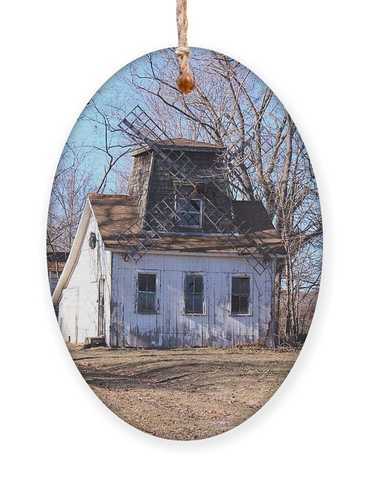 Historic Ornament featuring the photograph Baiting Hollow Windmill by Karen Silvestri