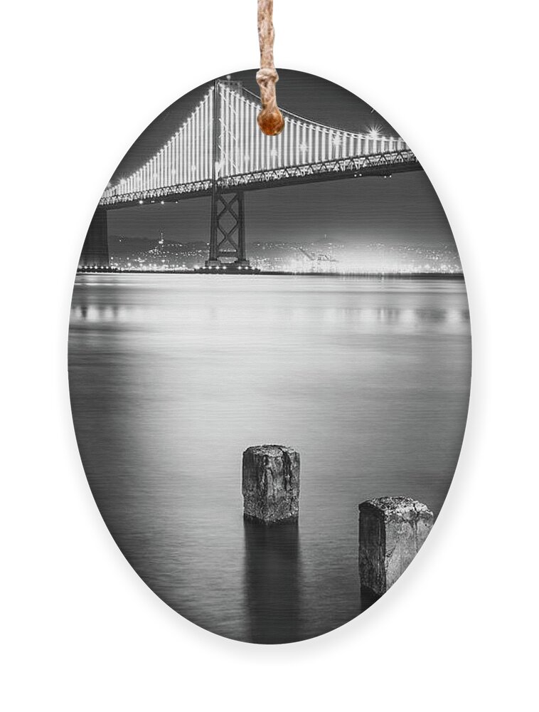 Bay Bridge Ornament featuring the photograph Bay Bridge 1 by Stephen Holst