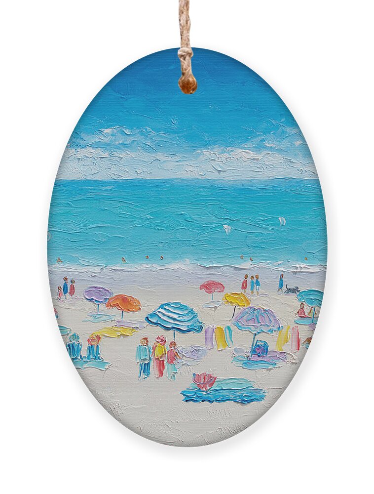 Beach Ornament featuring the painting Beach Art - Fun in the Sun by Jan Matson