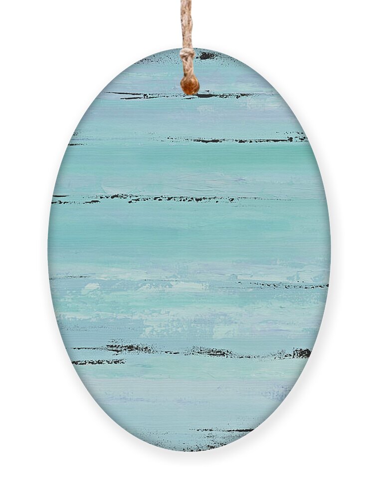 Beach Ornament featuring the painting Beach Boards II by Tamara Nelson