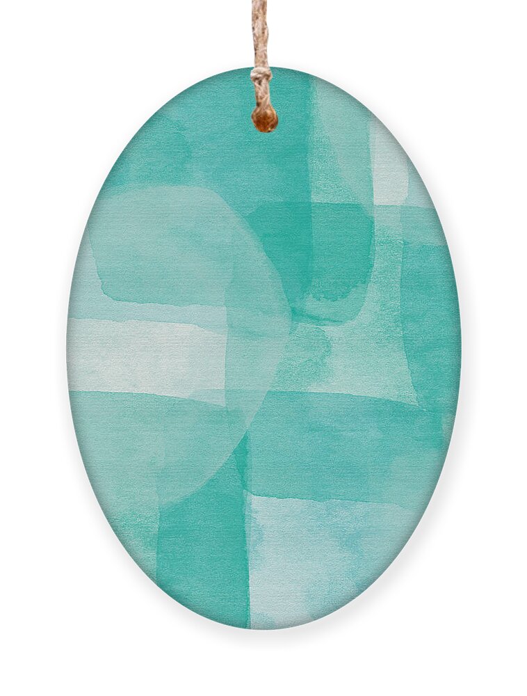 Abstract Ornament featuring the painting Beach Glass- Abstract Art by Linda Woods by Linda Woods