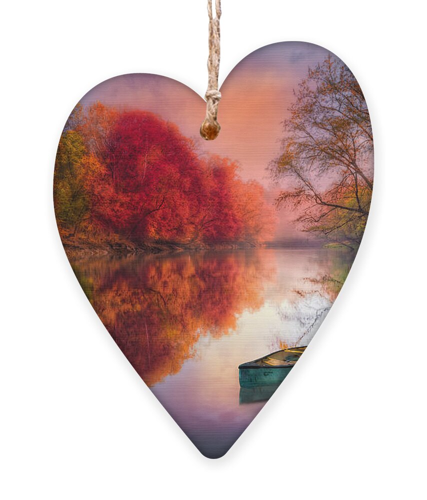 Appalachia Ornament featuring the photograph Beauty at the Lake by Debra and Dave Vanderlaan