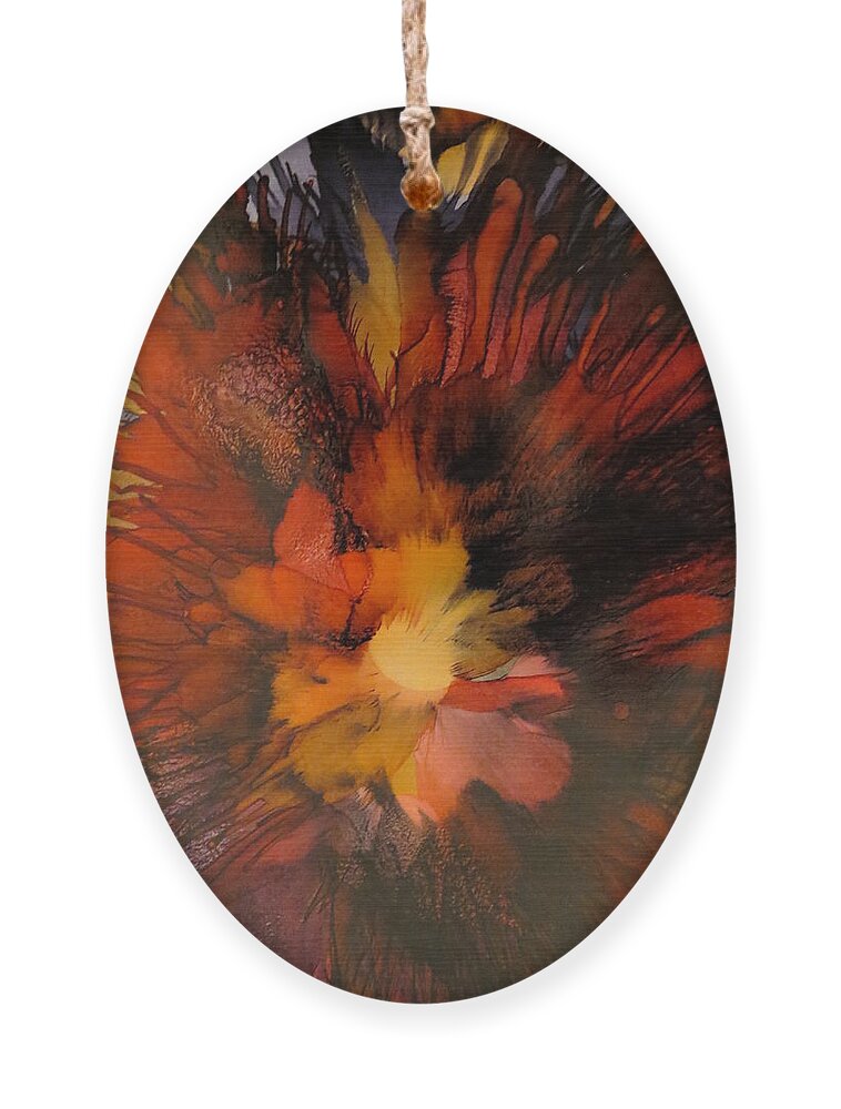 Abstract Ornament featuring the painting Beginning by Soraya Silvestri