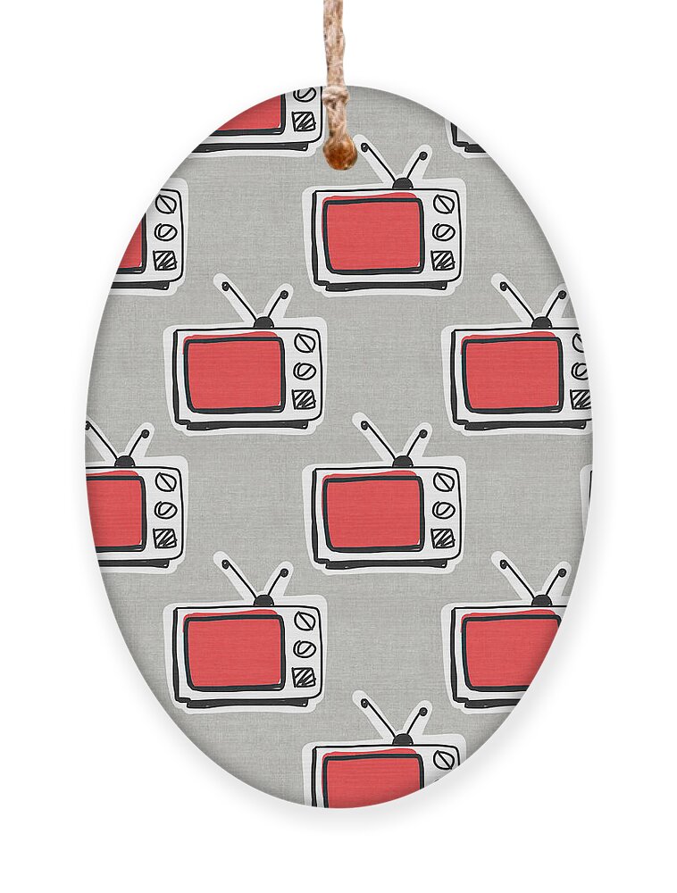 Tv Ornament featuring the digital art Binge Watching- Art by Linda Woods by Linda Woods