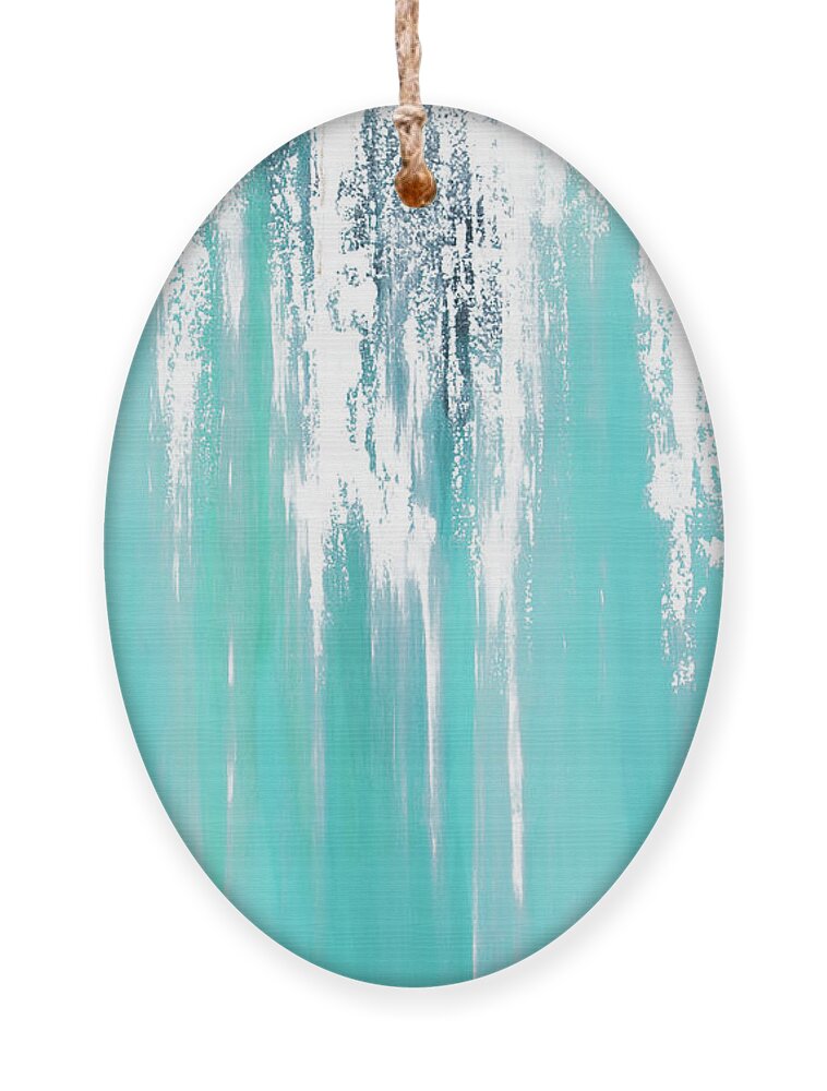 Metallic Ornament featuring the painting Blessings Flowing Like A Waterfall by Linda Bailey