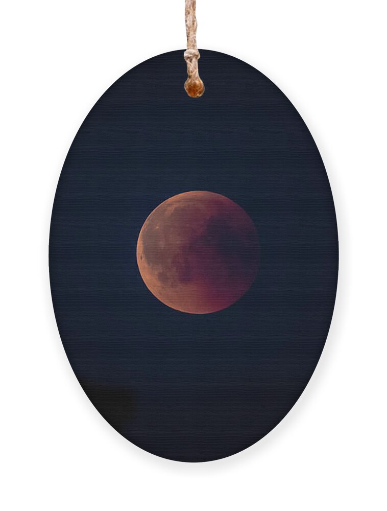 Blood Moon Ornament featuring the photograph Blood Moon by Torbjorn Swenelius