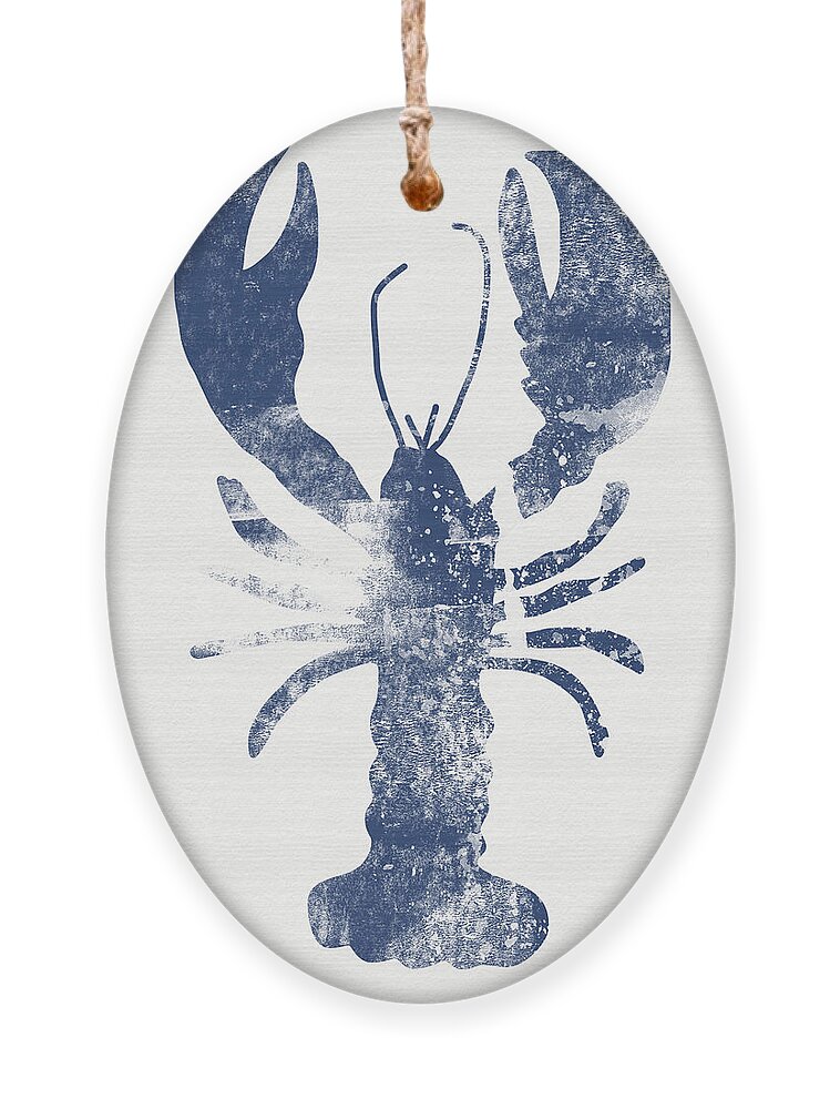 Cape Cod Ornament featuring the painting Blue Lobster- Art by Linda Woods by Linda Woods