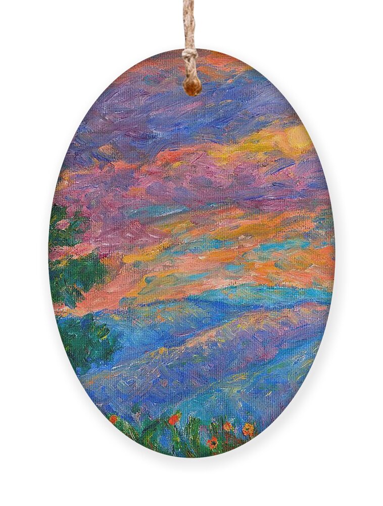 Mountains Ornament featuring the painting Blue Ridge Jewels by Kendall Kessler