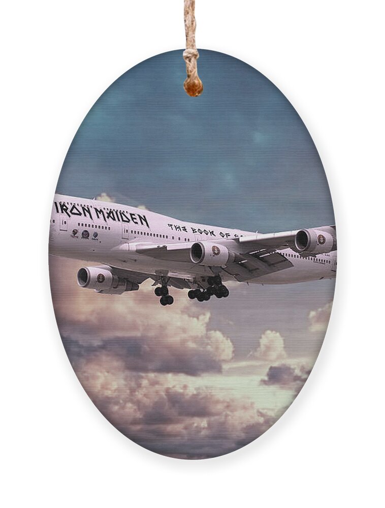 Boeing Ornament featuring the digital art Boeing 747 Ed Force One by Airpower Art