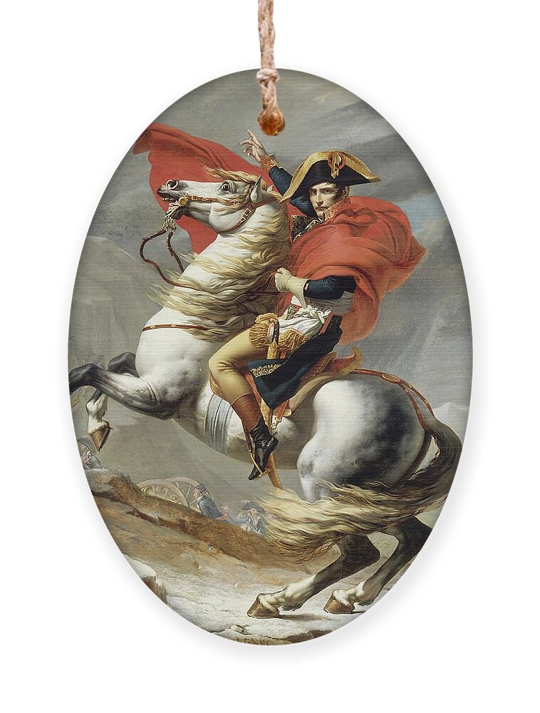 Napoleon Ornament featuring the painting Bonaparte Crossing the Alps by Jacques Louis David
